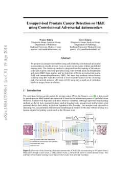 Unsupervised Prostate Cancer Detection on H&E using Convolutional
  Adversarial Autoencoders