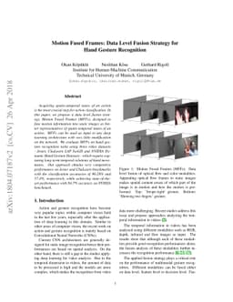 Motion Fused Frames: Data Level Fusion Strategy for Hand Gesture
  Recognition