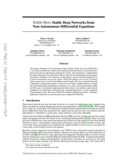 NAIS-Net: Stable Deep Networks from Non-Autonomous Differential
  Equations