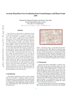 Accurate Deep Direct Geo-Localization from Ground Imagery and
  Phone-Grade GPS