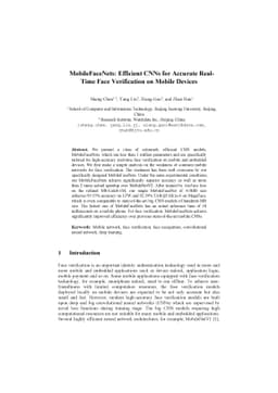 MobileFaceNets: Efficient CNNs for Accurate Real-Time Face Verification
  on Mobile Devices