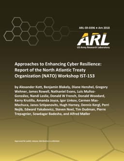 Approaches to Enhancing Cyber Resilience: Report of the North Atlantic
  Treaty Organization (NATO) Workshop IST-153