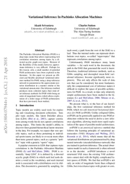 Variational Inference In Pachinko Allocation Machines