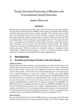 Tempo-Invariant Processing of Rhythm with Convolutional Neural Networks
