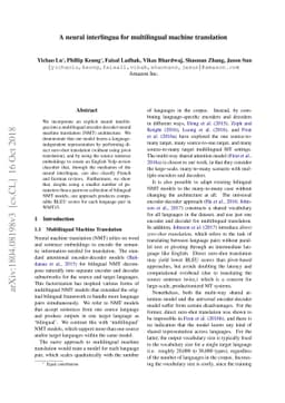 A neural interlingua for multilingual machine translation