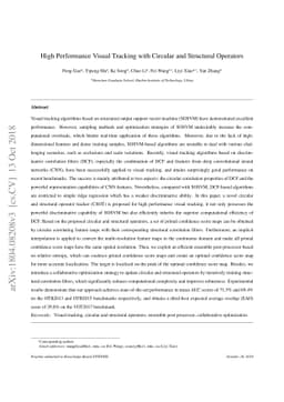 High Performance Visual Tracking with Circular and Structural Operators