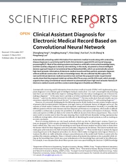 Clinical Assistant Diagnosis for Electronic Medical Record Based on
  Convolutional Neural Network