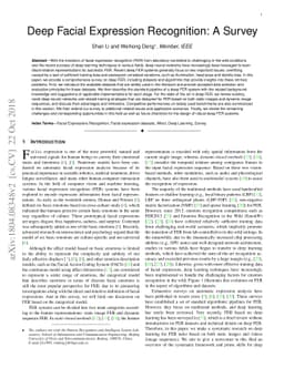 Deep Facial Expression Recognition: A Survey