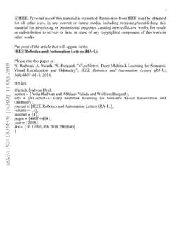 VLocNet++: Deep Multitask Learning for Semantic Visual Localization and
  Odometry