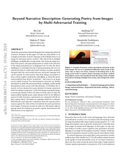 Beyond Narrative Description: Generating Poetry from Images by
  Multi-Adversarial Training