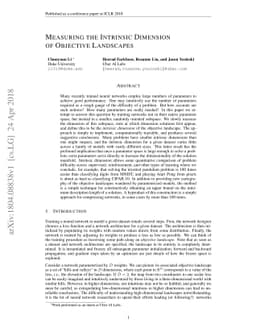 Measuring the Intrinsic Dimension of Objective Landscapes