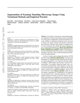Segmentation of Scanning Tunneling Microscopy Images Using Variational
  Methods and Empirical Wavelets