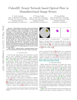 Cubes3D: Neural Network based Optical Flow in Omnidirectional Image
  Scenes