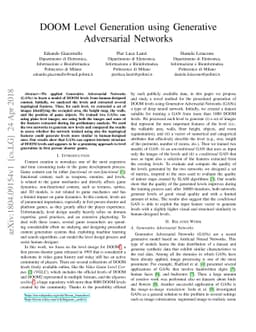 DOOM Level Generation using Generative Adversarial Networks