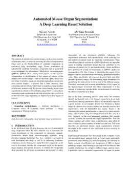Automated Mouse Organ Segmentation: A Deep Learning Based Solution