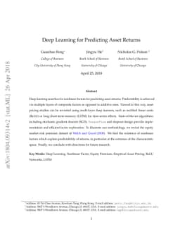 Deep Learning for Predicting Asset Returns