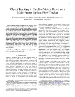 Object Tracking in Satellite Videos Based on a Multi-Frame Optical Flow
  Tracker