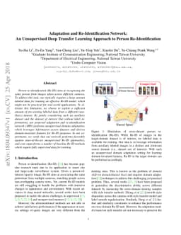Adaptation and Re-Identification Network: An Unsupervised Deep Transfer
  Learning Approach to Person Re-Identification