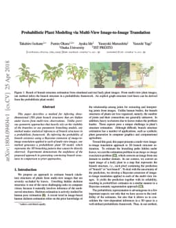 Probabilistic Plant Modeling via Multi-View Image-to-Image Translation