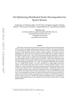On Optimizing Distributed Tucker Decomposition for Sparse Tensors