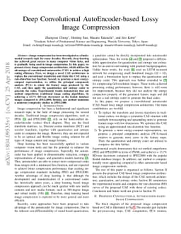 Deep Convolutional AutoEncoder-based Lossy Image Compression