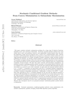 Stochastic Conditional Gradient Methods: From Convex Minimization to
  Submodular Maximization