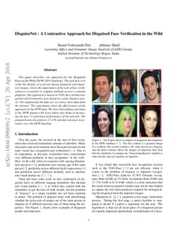 DisguiseNet : A Contrastive Approach for Disguised Face Verification in
  the Wild