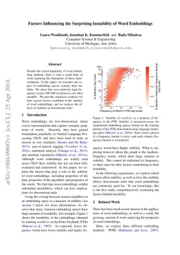 Factors Influencing the Surprising Instability of Word Embeddings