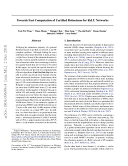 Towards Fast Computation of Certified Robustness for ReLU Networks