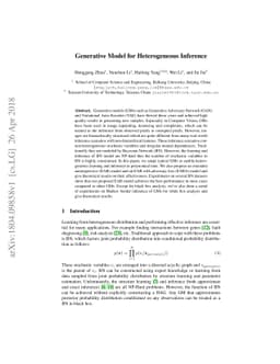 Generative Model for Heterogeneous Inference