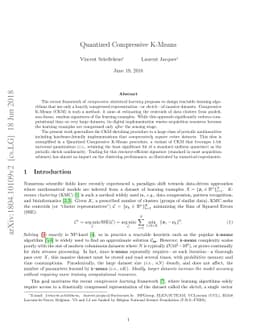 Quantized Compressive K-Means