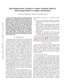 Deep Reinforcement Learning to Acquire Navigation Skills for
  Wheel-Legged Robots in Complex Environments