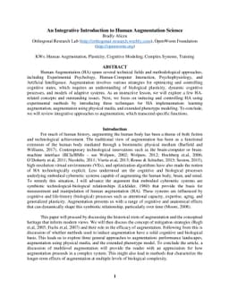 An Integrative Introduction to Human Augmentation Science