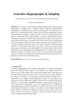 Generative Steganography by Sampling