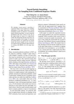 Neural Particle Smoothing for Sampling from Conditional Sequence Models