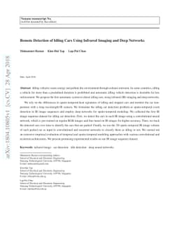 Remote Detection of Idling Cars Using Infrared Imaging and Deep Networks