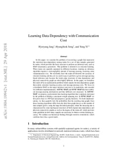 Learning Data Dependency with Communication Cost
