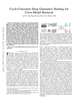 Cycle-Consistent Deep Generative Hashing for Cross-Modal Retrieval