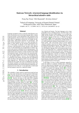 Staircase Network: structural language identification via hierarchical
  attentive units