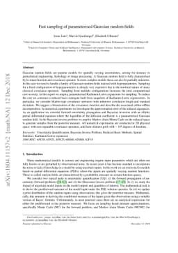 Fast sampling of parameterised Gaussian random fields