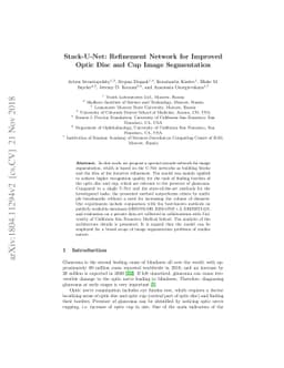 Stack-U-Net: Refinement Network for Image Segmentation on the Example of
  Optic Disc and Cup