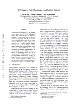 A Portuguese Native Language Identification Dataset