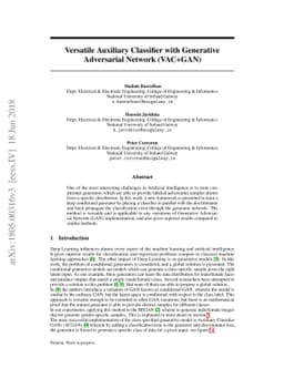 Versatile Auxiliary Classifier with Generative Adversarial Network
  (VAC+GAN)
