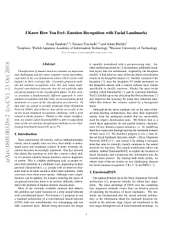 I Know How You Feel: Emotion Recognition with Facial Landmarks