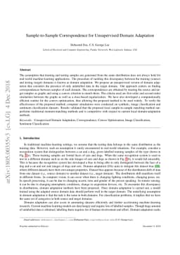 Sample-to-Sample Correspondence for Unsupervised Domain Adaptation
