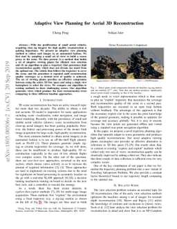 Adaptive View Planning for Aerial 3D Reconstruction