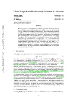 Direct Runge-Kutta Discretization Achieves Acceleration