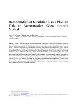 Reconstruction of Simulation-Based Physical Field by Reconstruction
  Neural Network Method