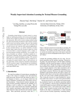 Weakly Supervised Attention Learning for Textual Phrases Grounding