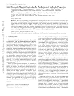 Solid Harmonic Wavelet Scattering for Predictions of Molecule Properties